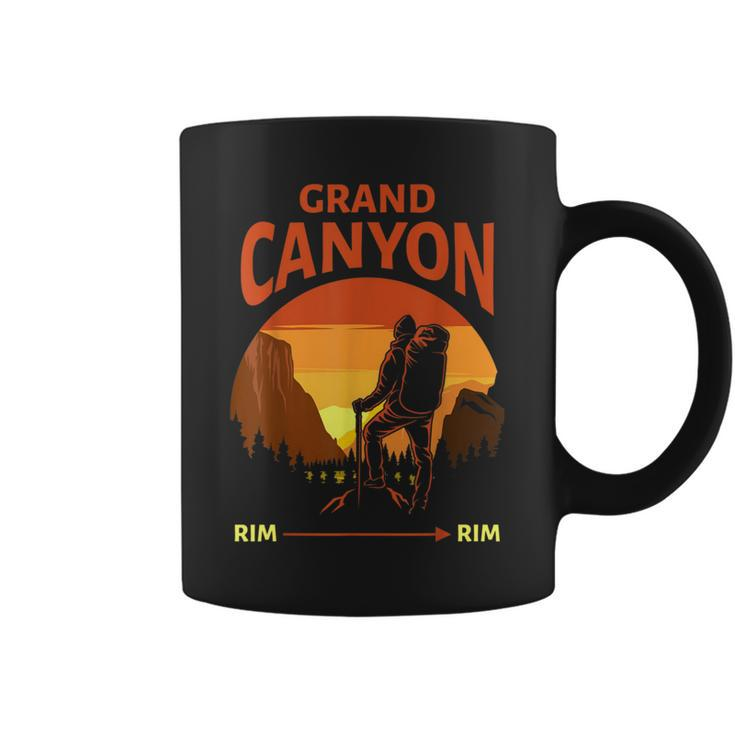 Grand Canyon National Park Rim Rim Retro Hiking Coffee Mug