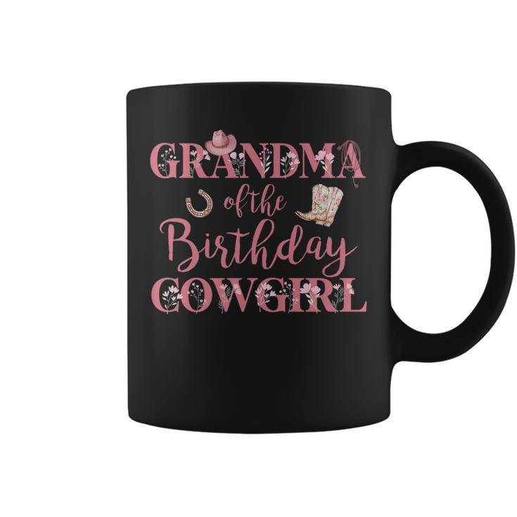 Grandma Of The Birthday Cowgirl Rodeo Party 1St B-Day Girl Coffee Mug