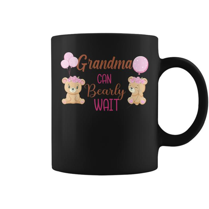 Grandma Can Bearly Wait Bear Gender Neutral Girl Baby Shower  Coffee Mug