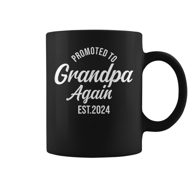 Grandpa Again 2024 Promoted To Grandpa Agian 2024  Coffee Mug