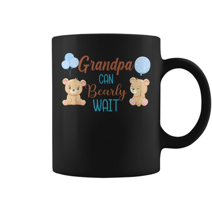 Grandpa Can Bearly Wait Bear Gender Neutral Boy Baby Shower  Coffee Mug