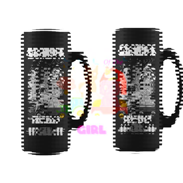 Grandpa Of The Birthday Girl Barnyard Farm Animals Tractor Coffee Mug