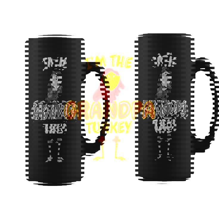 Grandpa Turkey Matching Family Pjs Outfit Funny Thanksgiving Coffee Mug