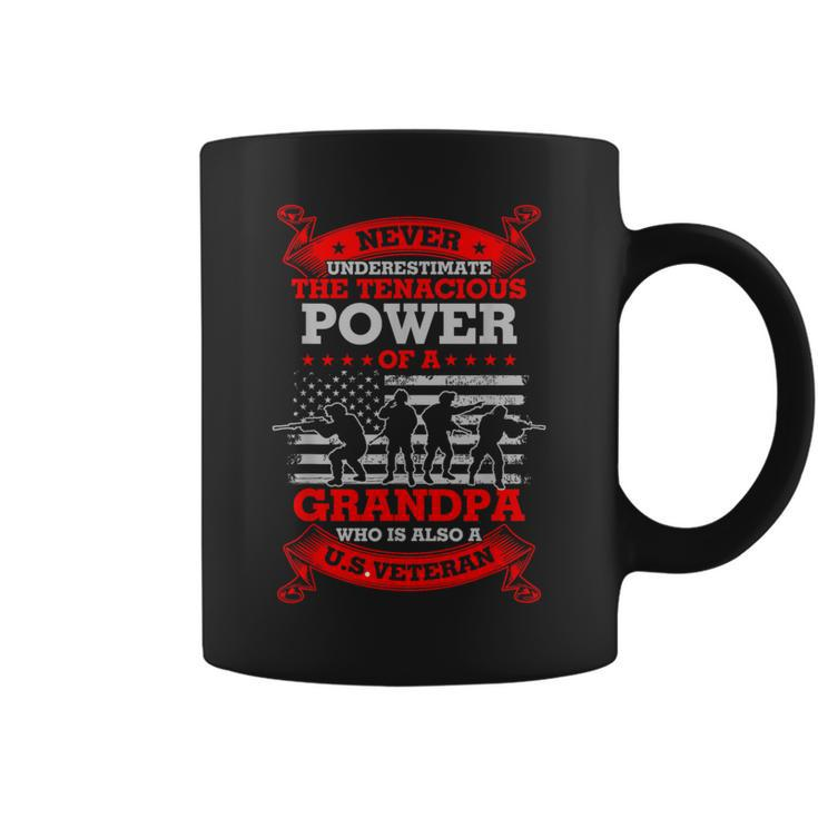 Grandpa Veteran- Never Underestimate The Tenacious Power Coffee Mug