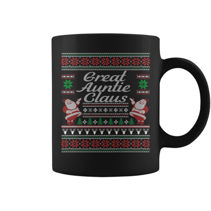 Great Auntie Claus Ugly Christmas Sweater Pajamas Coffee Mug