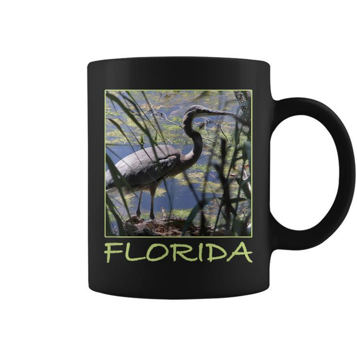 Great Blue Heron Florida’S Waterbird Aesthetic Graphic Coffee Mug