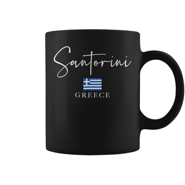 Greece Flag Vacation - Island Santorini  Coffee Mug