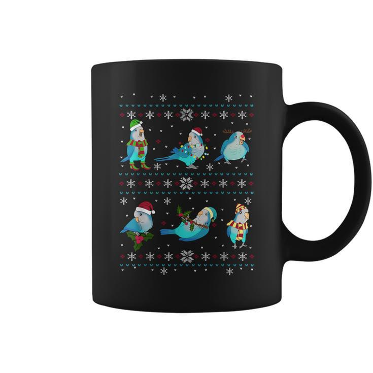 Green Quaker Ugly Christmas Sweater Parrot Owner Birb Coffee Mug