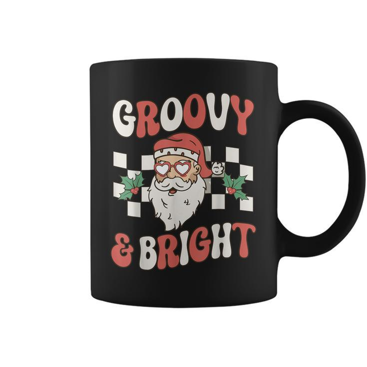 Groovy And Bright Christmas Santa Outfit 80S Retro Groovy Coffee Mug