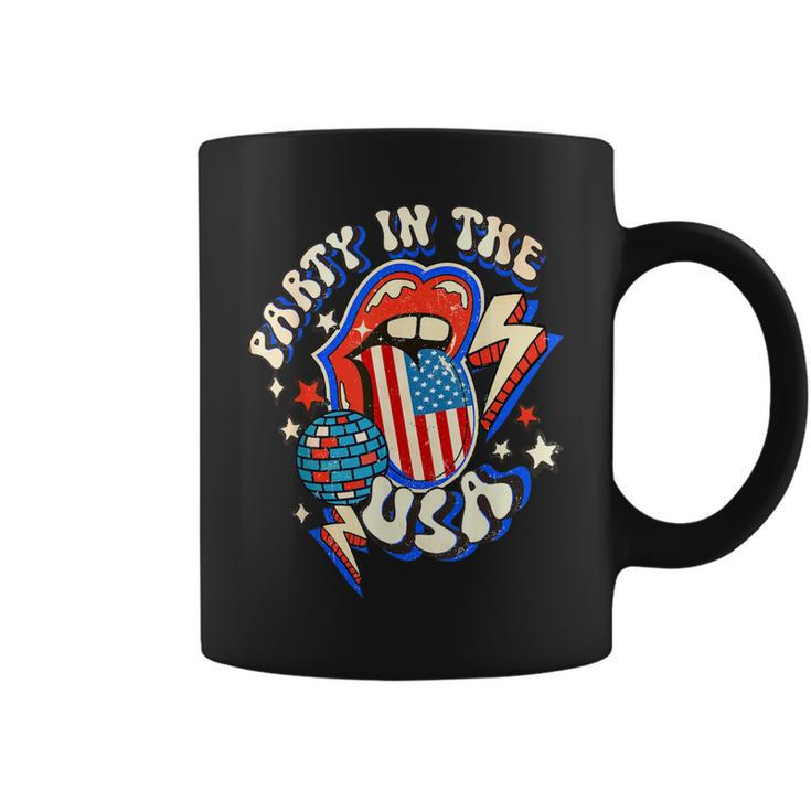 Groovy Disco Funny Party In The Us July 4Th Usa Patriotic  Coffee Mug