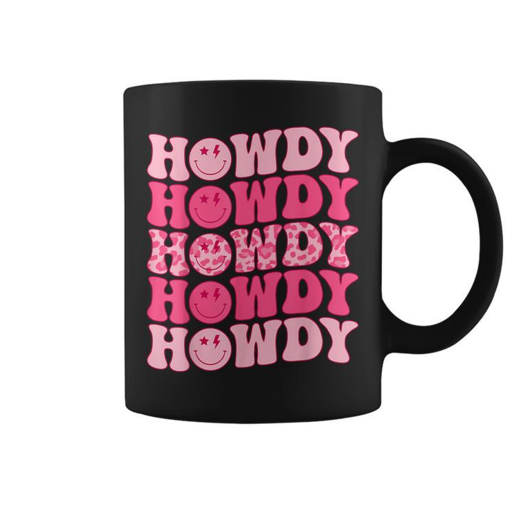 Groovy Howdy Western Girl Country Rodeo Pink Cowgirl Retro Coffee Mug