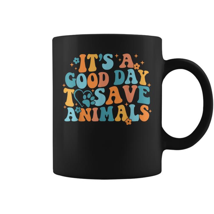 Groovy It's A Good Day To Save Animal Veterinarian Vet Tech Coffee Mug