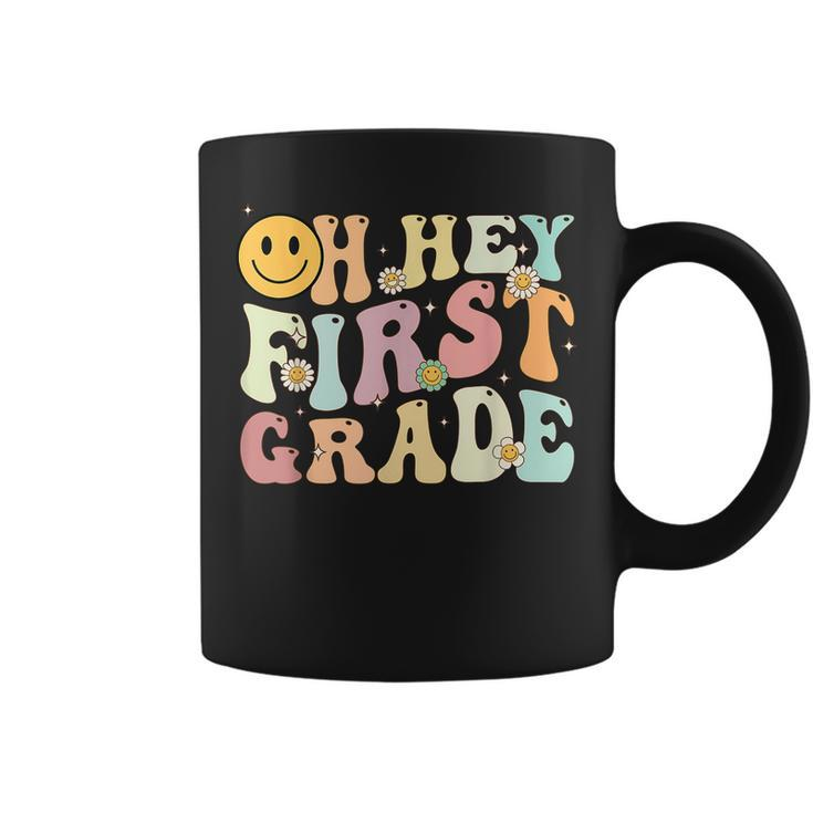 Groovy Oh Hey 1St First Grade Back To School Teacher Student Coffee Mug