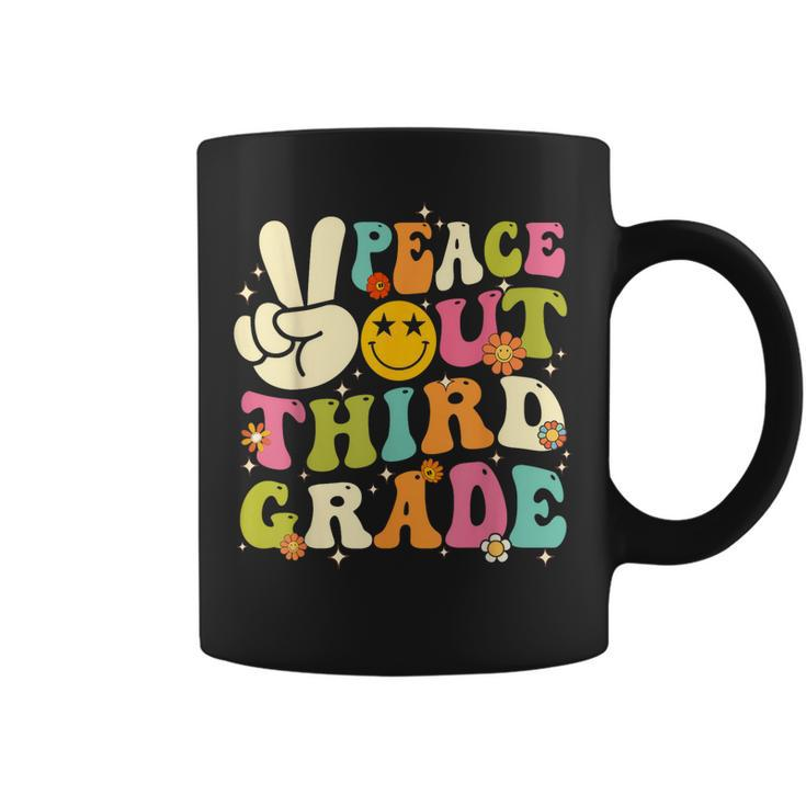 Groovy Peace Out 3Rd Grade Retro Last Day Of School Coffee Mug