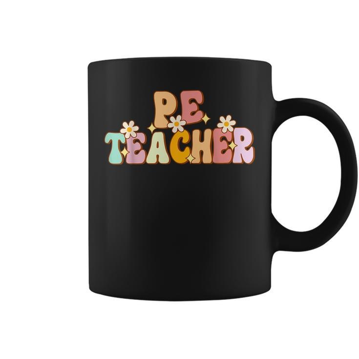 Groovy Physical Education Teacher Pe Squad Back To School Coffee Mug