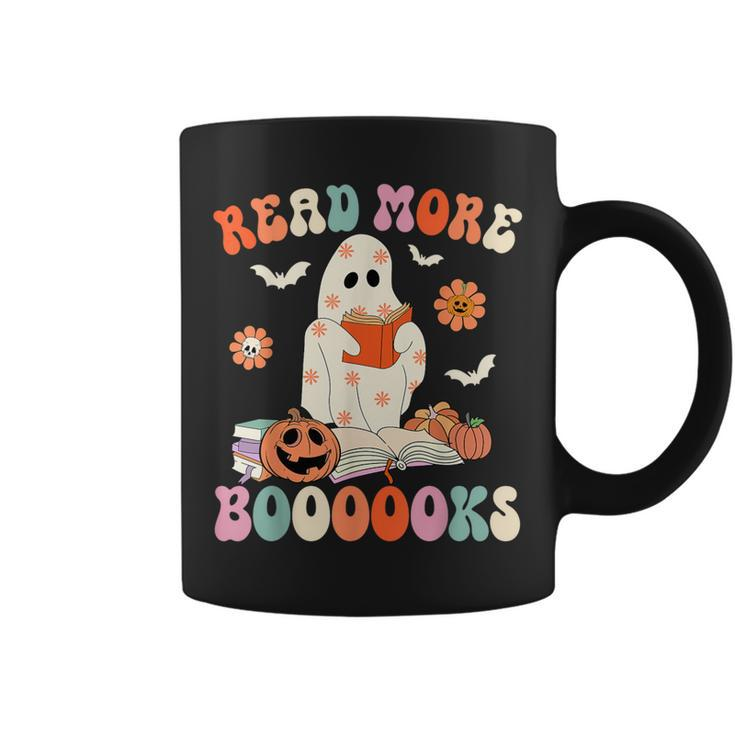 Groovy Read More Books Cute Ghost Boo Halloween Spooky Coffee Mug