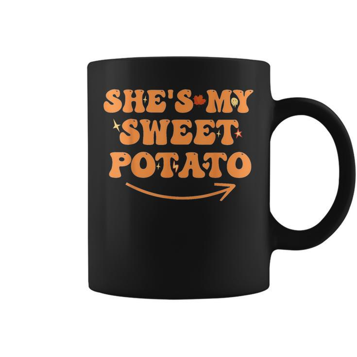 Groovy Thanksgiving Matching Couples She Is My Sweet Potato Coffee Mug