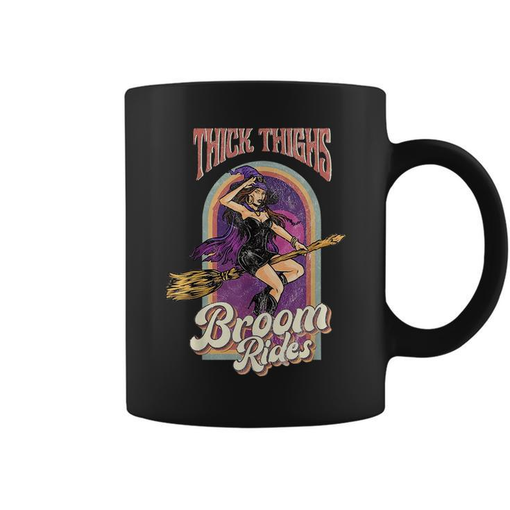 Groovy Thick Thighs Witch Vibes Witch Tarot Halloween Girls Tarot Funny Gifts Coffee Mug