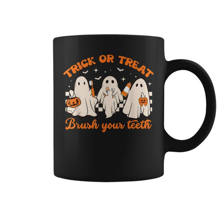 Groovy Trick Or Treat Brush Your Th Dental Halloween Coffee Mug