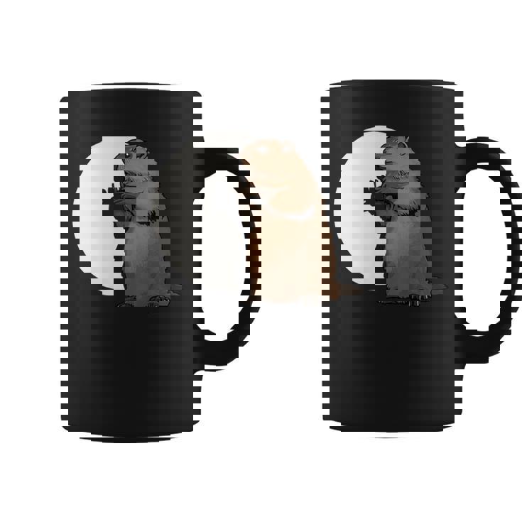 Groundhog Day Shadow Puppet Coffee Mug