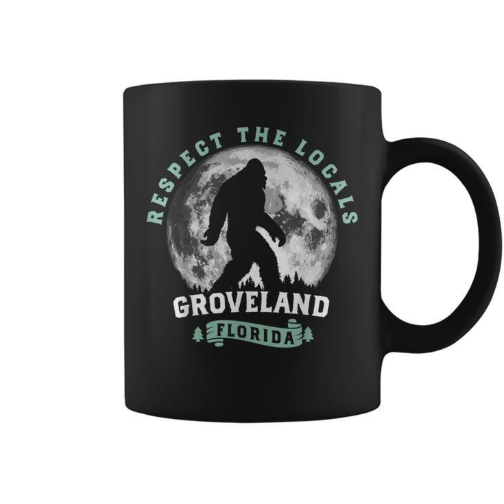 Groveland Florida Respect The Locals Bigfoot Swamp Ape Coffee Mug