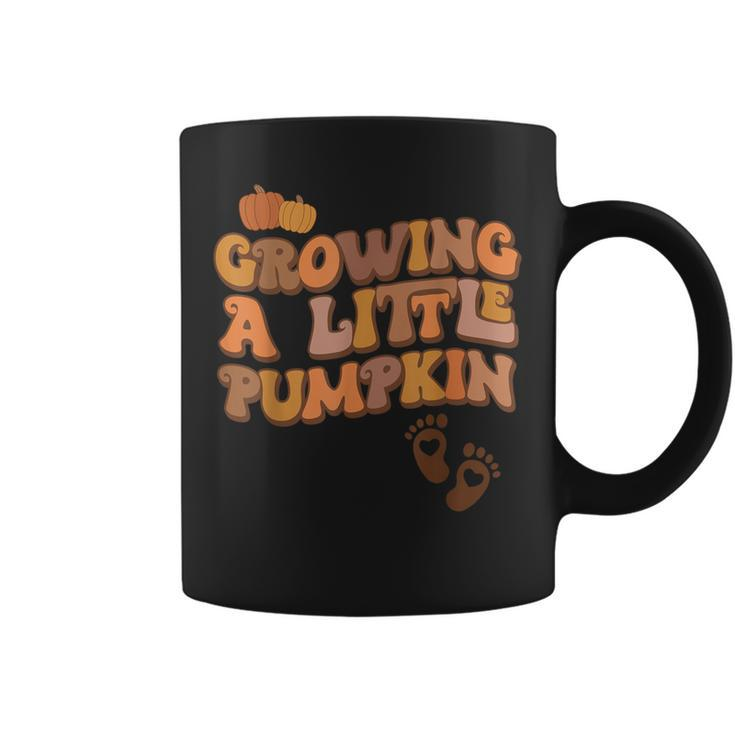 Growing A Little Pumpkin Thanksgiving Pregnancy Announcement Coffee Mug