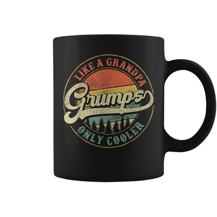Grumps Like A Grandpa Only Cooler Vintage Retro Grandfather  Gift For Mens Coffee Mug