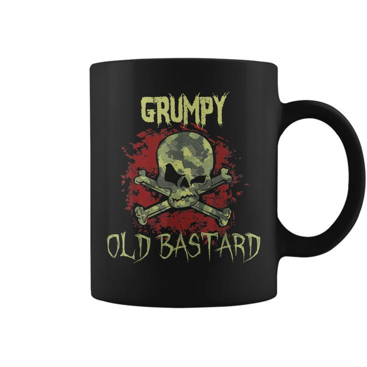 Grumpy Man Husband Grandpa Warning Grumpy Old Bastard  Coffee Mug
