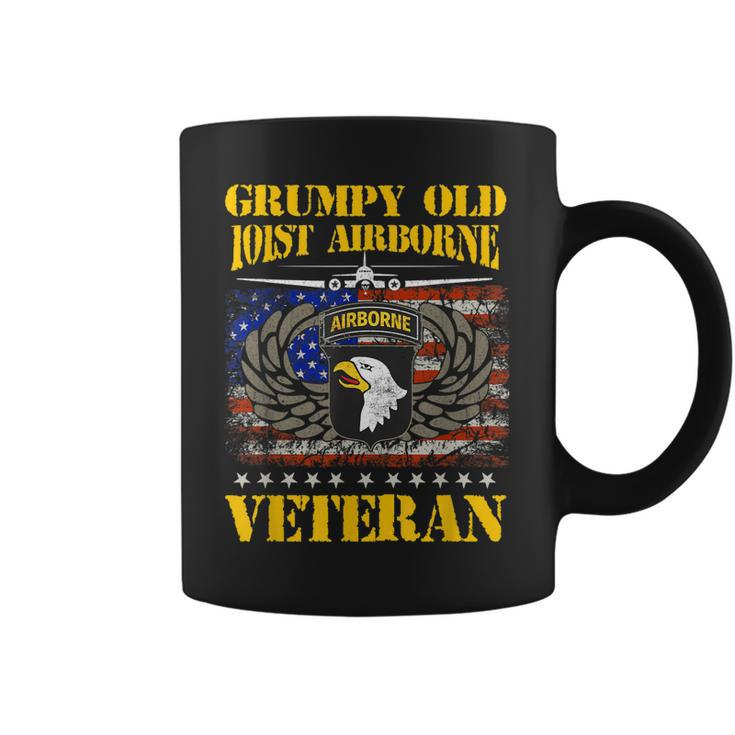 Grumpy Old 101St Airborne Division Veteran Flag Vintage  Coffee Mug