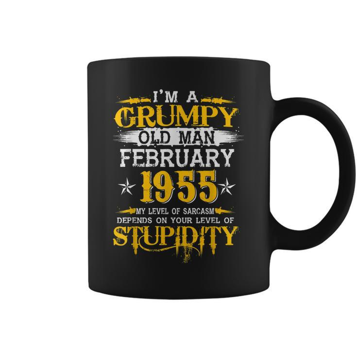 Grumpy Old Man Born In February 1955 65Th Birthday  Coffee Mug