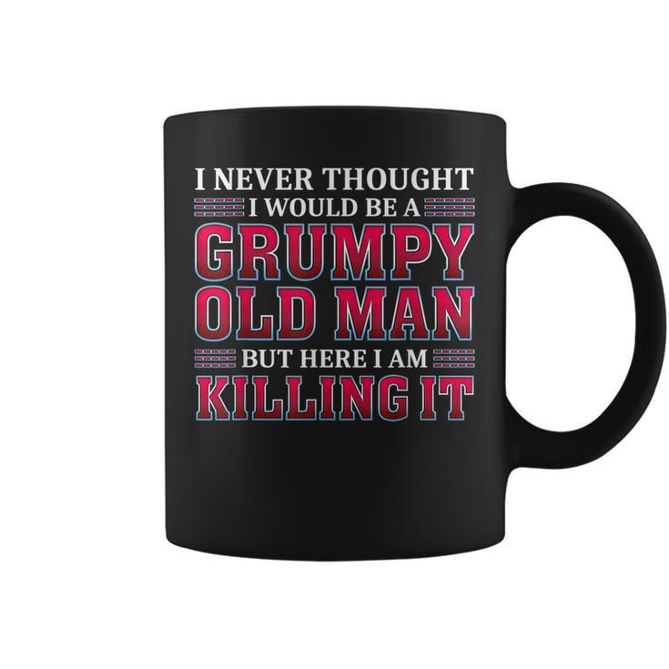 Grumpy Old Man Killing It Funny Grandpa  Coffee Mug