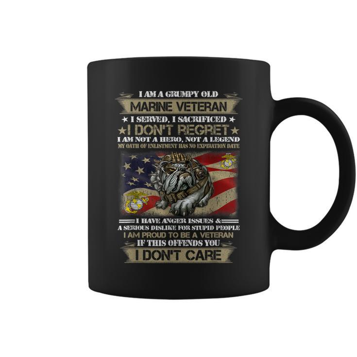 Grumpy Old Marine Veteran  Not A Hero Not A Legend  Coffee Mug