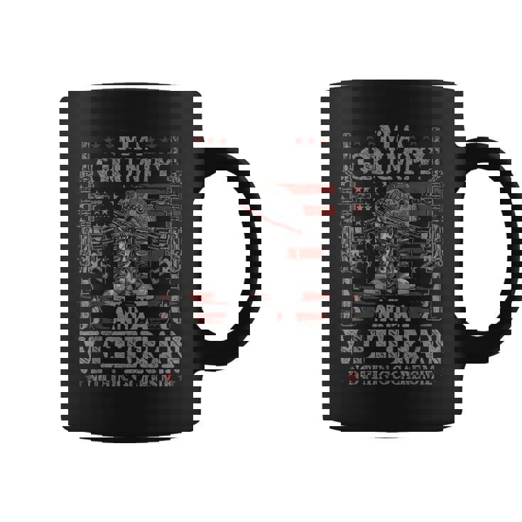 Grumpy Veterans Day Funny Grandpa Im Grumpy And A Veteran  Gift For Mens Coffee Mug