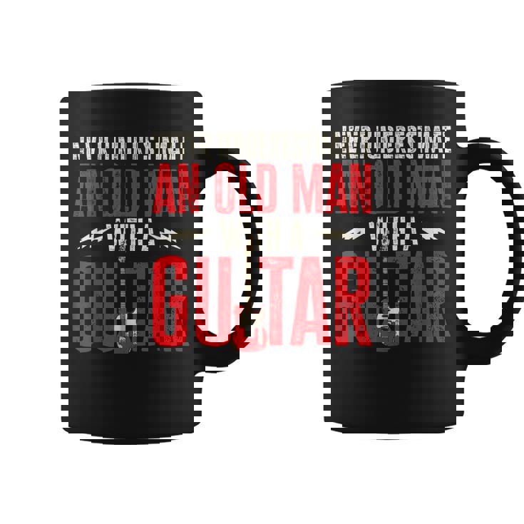 Guitar Player Never Underestimate An Old Man With A Guitar Coffee Mug