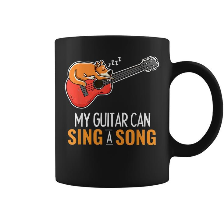 Guitar Sing A Song Corgi Sleeping Acoustic Guitarist  Coffee Mug