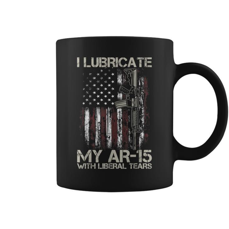 Gun American Flag I Lubricate My Ar15 With Liberal Tears  Coffee Mug