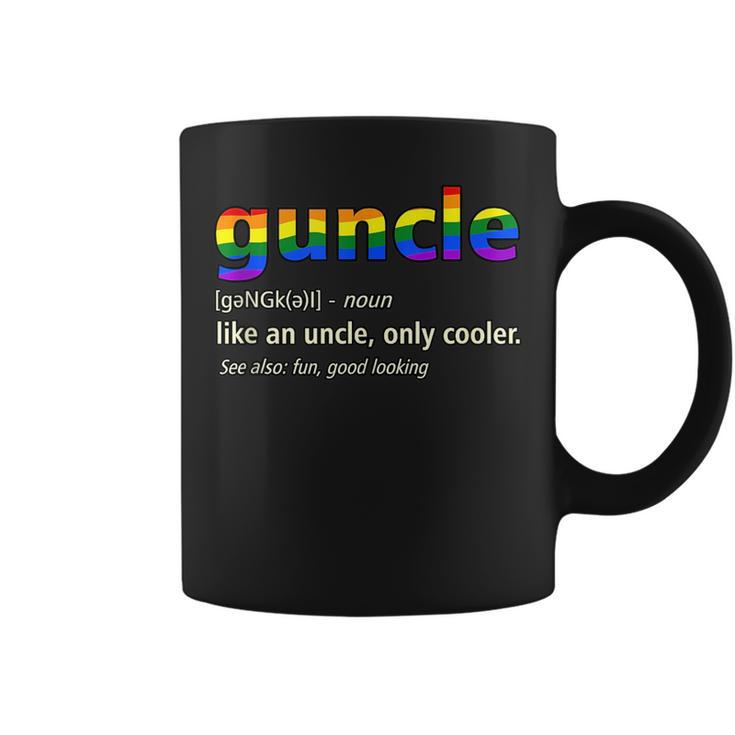 Guncle Definition Gay Lgbtq Pride Month Supporter Graphic  Coffee Mug