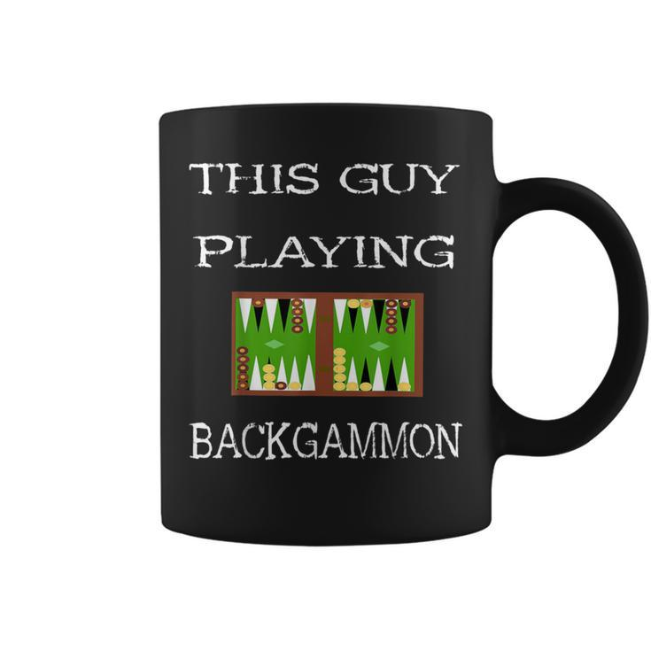 This Guy Playing Backgammon Board Game Dice Strategy Player Coffee Mug