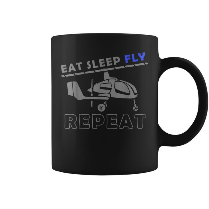 Gyrocopter Fly Pilot Aviation Coffee Mug