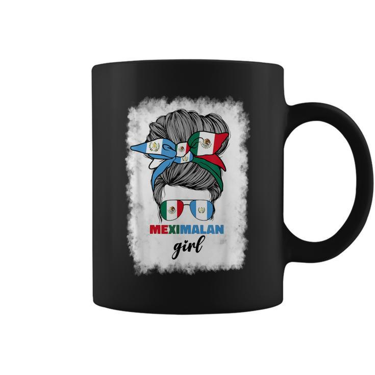 Half Mexican And Guatemalan Mexico Guatemala Flag Girl Coffee Mug