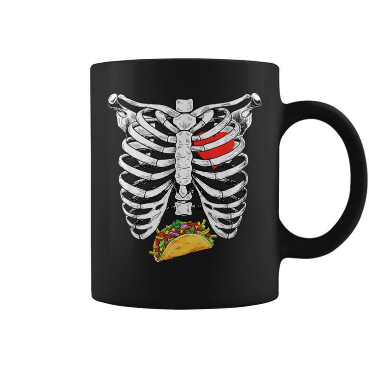 Halloween Dad Skeleton Costume Taco Matching Couple Coffee Mug