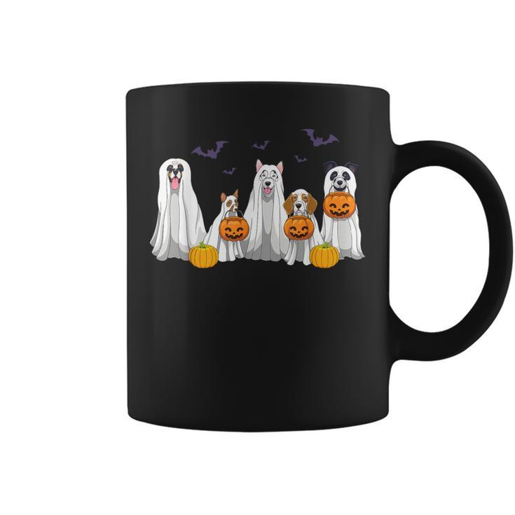 Halloween Dogs Ghost Pumpkins Spooky Dog Lover Coffee Mug