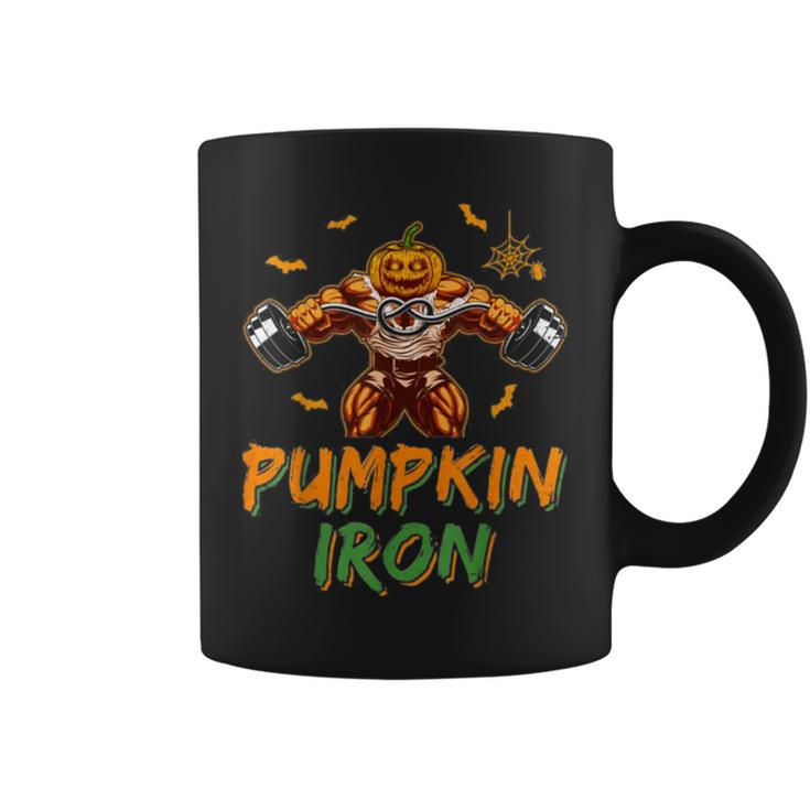 Halloween Gym Workout Pumpkin Iron Motivation For Coffee Mug