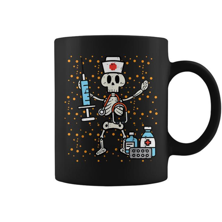 Halloween Orthopedic Nurse Skeleton Scrub Top Costume Coffee Mug