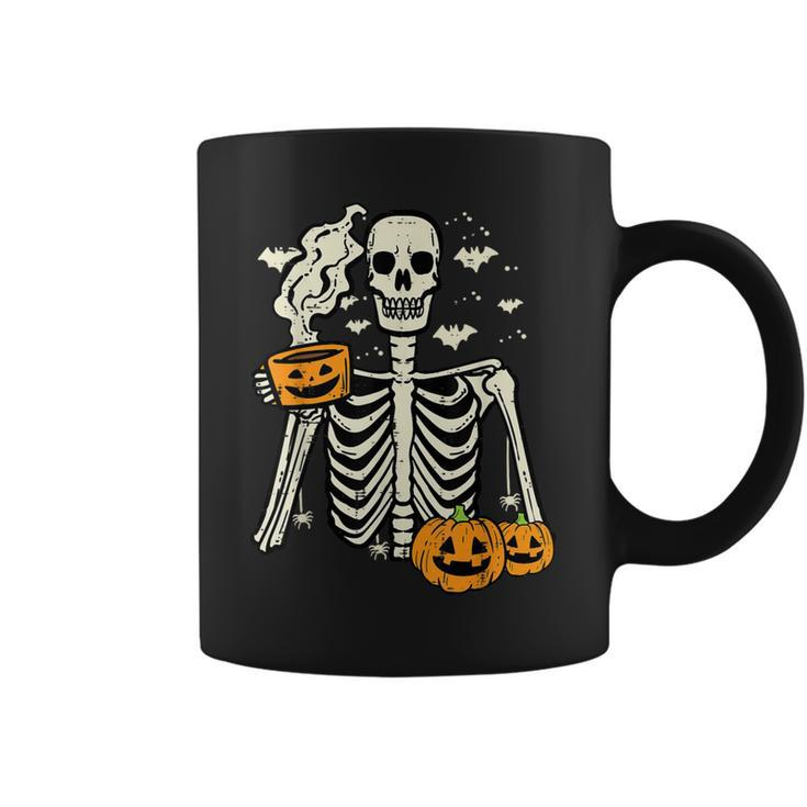 Halloween Skeleton Pumpkin Fall Coffee Fun Costume Coffee Mug