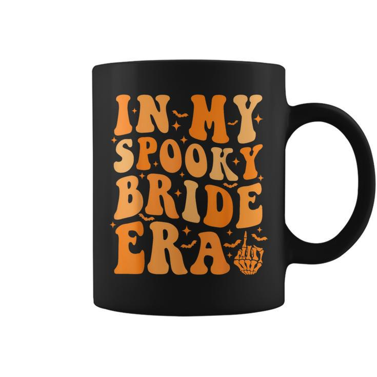 Halloween In My Spooky Bride Era Groovy Wedding Bachelorette Coffee Mug