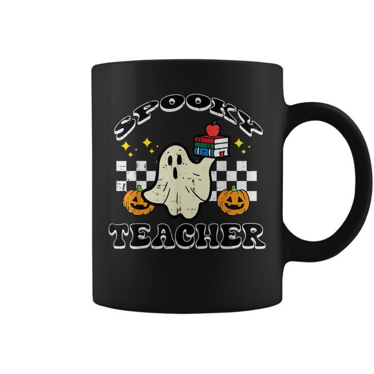 Halloween Spooky Teacher Ghost Retro Groovy Costume Coffee Mug