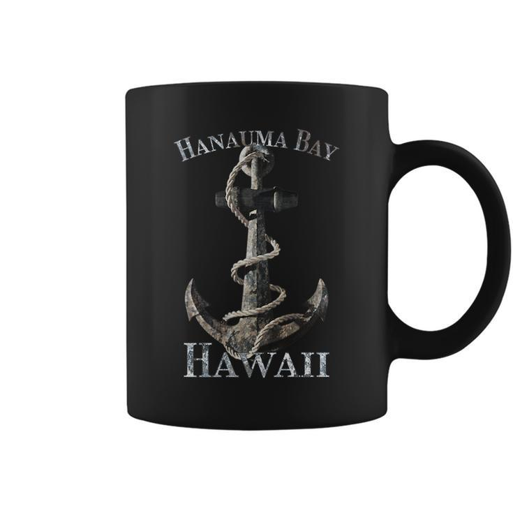 Hanauma Bay Hawaii Vacation Nautical Anchor Sailing   Coffee Mug