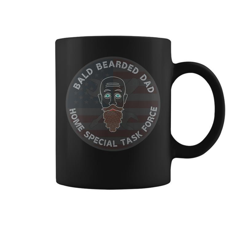 Handy Dad  With Bald Bearded Dad Tools And Us Flag  Gift For Mens Gift For Women Coffee Mug