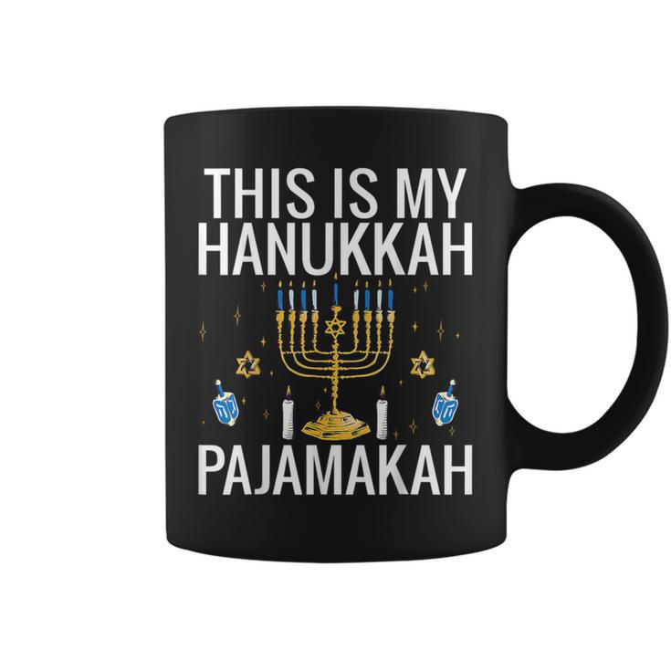 This Is My Hanukkah Pajamakah Menorah Chanukah Pajamas Pjs Coffee Mug